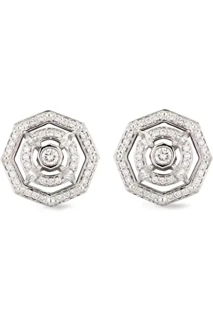Lark & Berry 18kt Aerides Weißgoldohrringe mit Diamanten