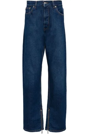 OFF-WHITE Halbhohe Arr Tab Zip Det Skate Wide-Leg-Jeans
