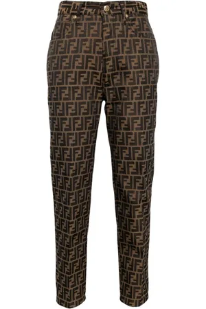 Fendi Zucca Schmale Cropped-Hose