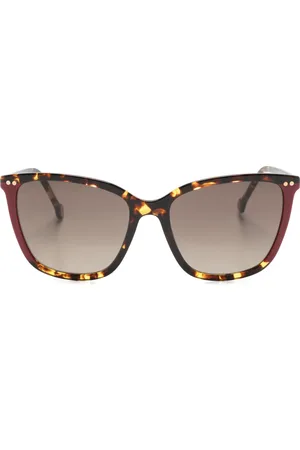 Carolina Herrera Eckige Sonnenbrille in Schildpattoptik