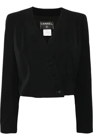 CHANEL 2000 Cropped-Jacke ohne Kragen