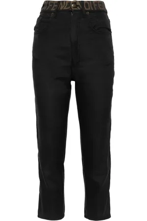 Fendi Cropped-Hose mit Logo-Bund