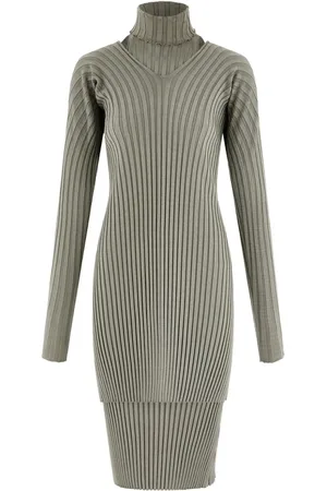 Salvatore Ferragamo Geripptes Strickkleid