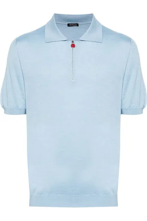 Kiton Meliertes Poloshirt aus Feinstrick