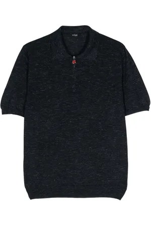 Kiton Meliertes Poloshirt aus Feinstrick