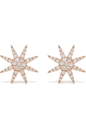 DJULA 18kt rose gold diamond Sun stud earrings