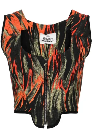 Vivienne Westwood 2002s Korsett-Top mit Flammen-Print
