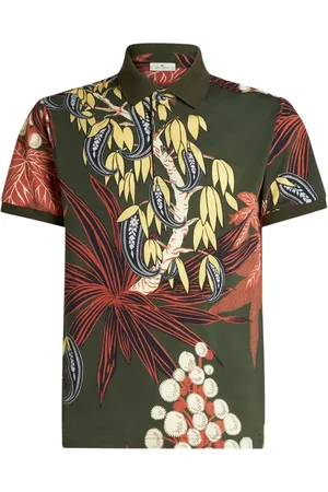 Etro Poloshirt mit Blatt-Print