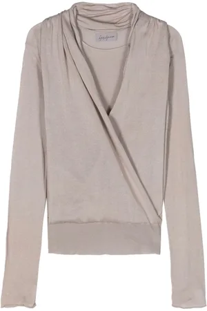 YOHJI YAMAMOTO 2000s Feinstrick-Oberteil