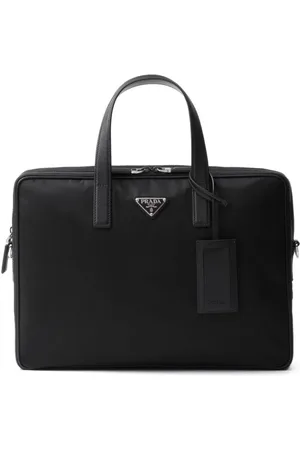 Prada Laptoptasche mit Logo-Schild