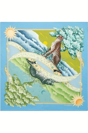 Salvatore Ferragamo Seidenschal mit Tag & Nacht-Print