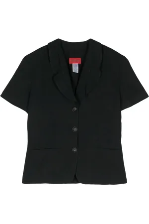 Kenzo 1990s Krepp-Jacke mit kurzen Ärmeln