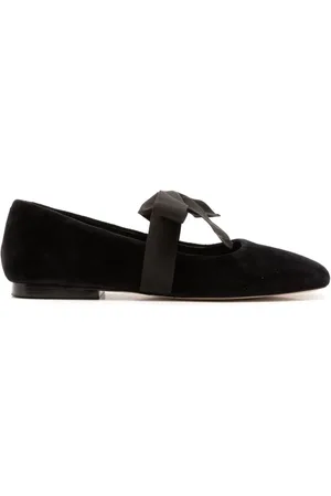 Sarah Chofakian Gris Ballerinas aus Samt
