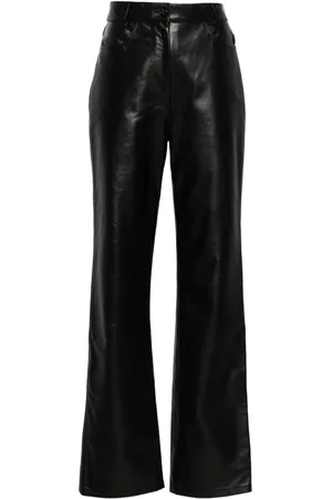 Totême Lederhose mit geradem Bein