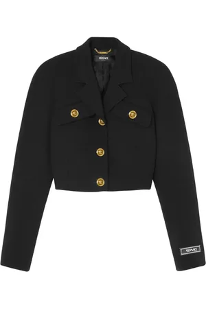 VERSACE Cropped-Jacke mit Medusa-Knöpfen