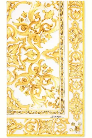 Dolce & Gabbana Badetuch mit Majolica-Print