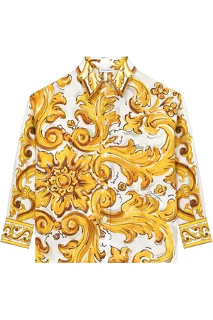 Dolce & Gabbana Majolica Hemd aus Popeline