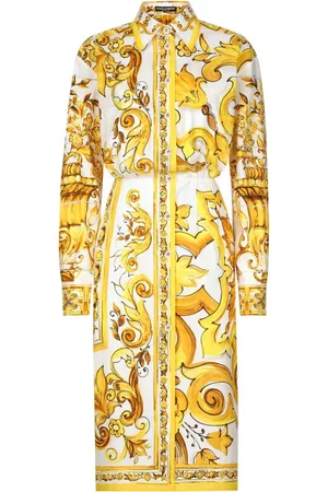 Dolce & Gabbana Hemdkleid mit Majolica-Print