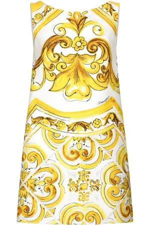Dolce & Gabbana Seiden-Minikleid mit Majolica-Print
