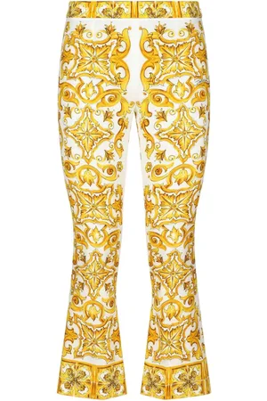 Dolce & Gabbana Schlaghose mit Majolica-Print