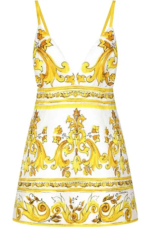 Dolce & Gabbana Seiden-Minikleid mit Majolica-Print
