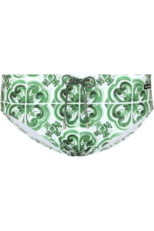Dolce & Gabbana Badehose mit Majolica-Print