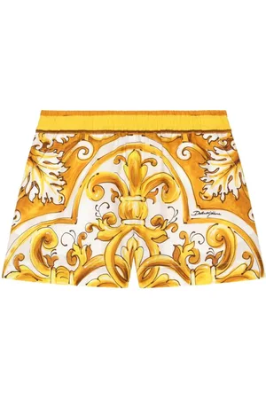 Dolce & Gabbana Popeline-Shorts mit Majolica-Print