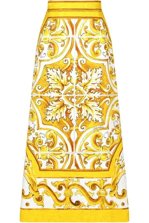 Dolce & Gabbana Taillenrock mit Majolica-Print