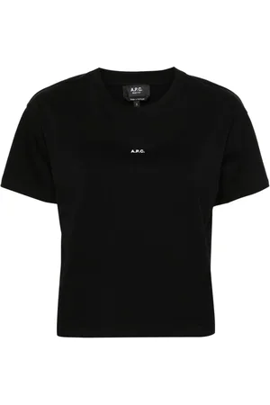 A.P.C. Cropped-T-Shirt mit Logo-Print