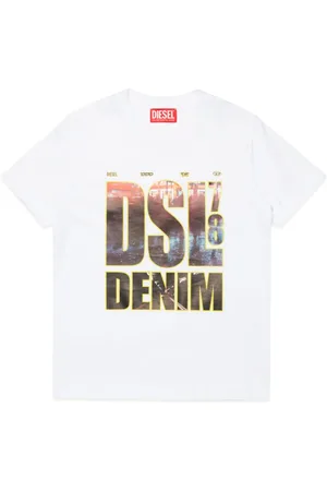 Diesel T-Shirt mit DSL78 Denim-Print