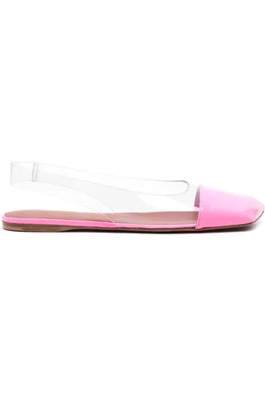 Amina Muaddi Ane Ballerinas mit eckiger Kappe