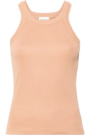 Closed Geripptes Trägershirt mit Logo
