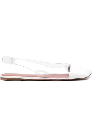 Amina Muaddi Ane Ballerinas mit eckiger Kappe