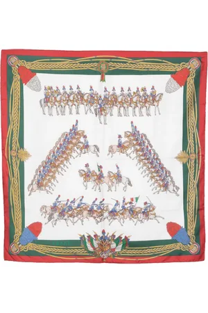 Gucci Seidenschal mit Kavallerie-Print