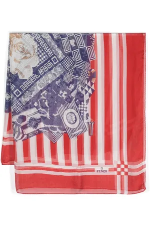 Fendi Seidenschal mit Print-Mix