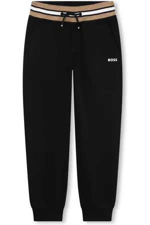 HUGO BOSS Gestreifte Jogginghose mit Logo-Print