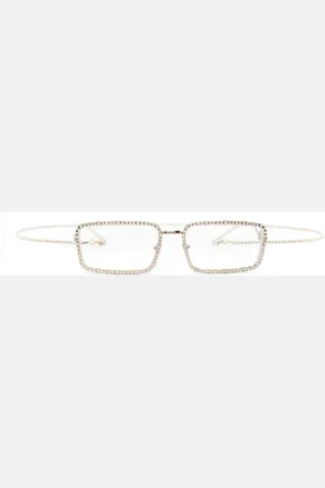 Gucci Eckige Sonnenbrille mit Kristallen