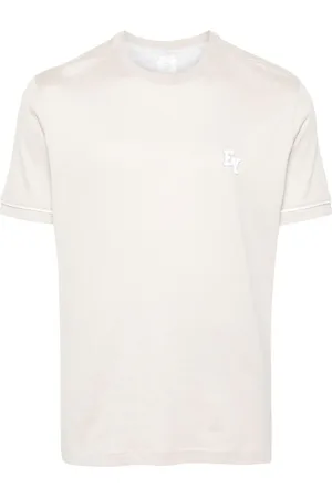 ELEVENTY T-Shirt mit Logo-Stickerei