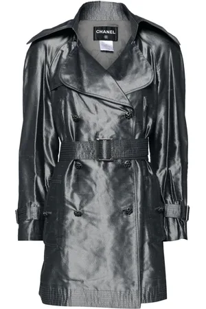 CHANEL 2008 doppelreihiger Trenchcoat aus Seide