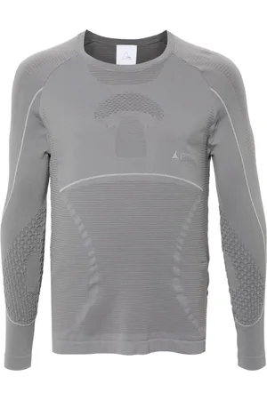 ROA Geripptes Sport-T-Shirt