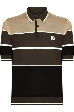 Dolce & Gabbana Gestreiftes Poloshirt aus Seide