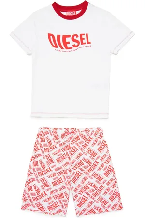 Diesel Pyjama mit Logo-Print