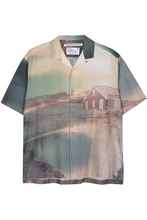 WHITE MOUNTAINEERING Hemd mit Foto-Print