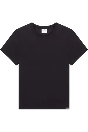 Courrèges T-Shirt mit Logo-Stickerei