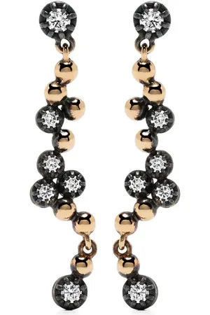 LEANDRA BAGS 18kt Moni Midnight Gelbgoldohrringe