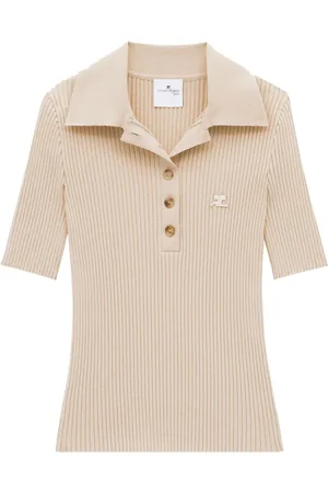 Courrèges Iconic Poloshirt aus Rippstrick