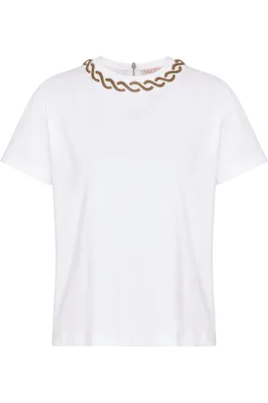 VALENTINO GARAVANI T-Shirt mit Perlenbesatz