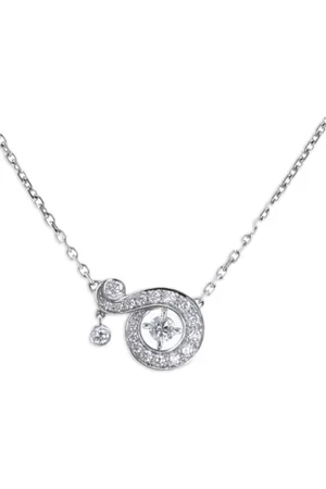Van cleef 2010s 18kt Nid Du Paradis Weißgoldhalskette mit Diamanten