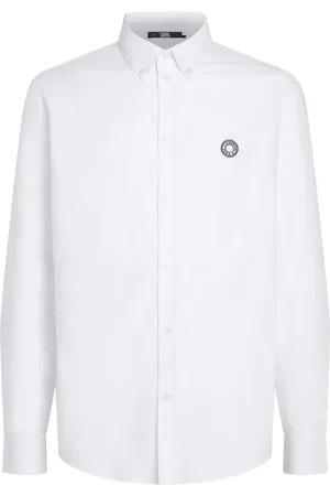 Karl Lagerfeld Oxford-Hemd mit rundem Logo