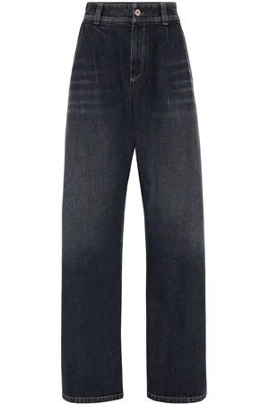 Brunello Cucinelli Weite High-Rise-Jeans
